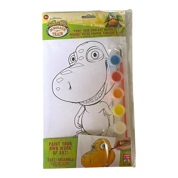 Dinosaur Gift Basket | Toys, Activity Books, Paint Set, Eggs, Frisbee & More - Picture 2 of 11